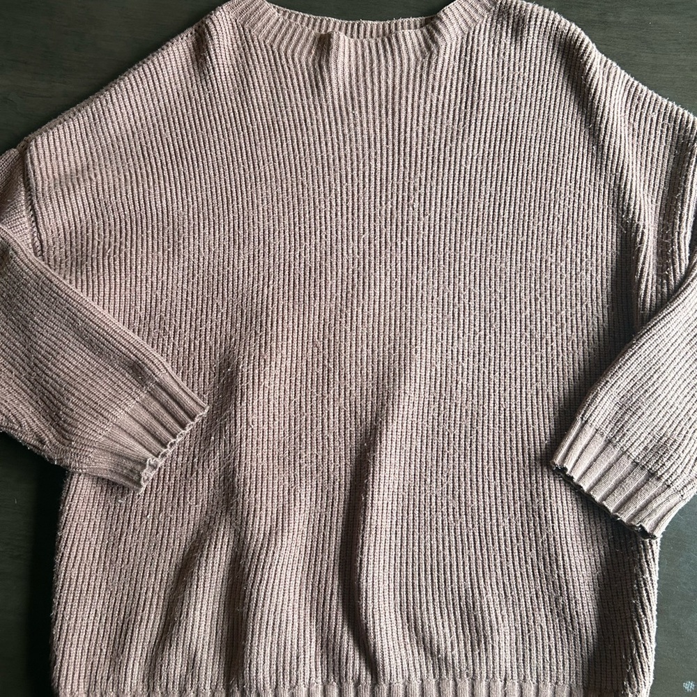 Women's Ribbed Scoop-Neck oversized Sweater